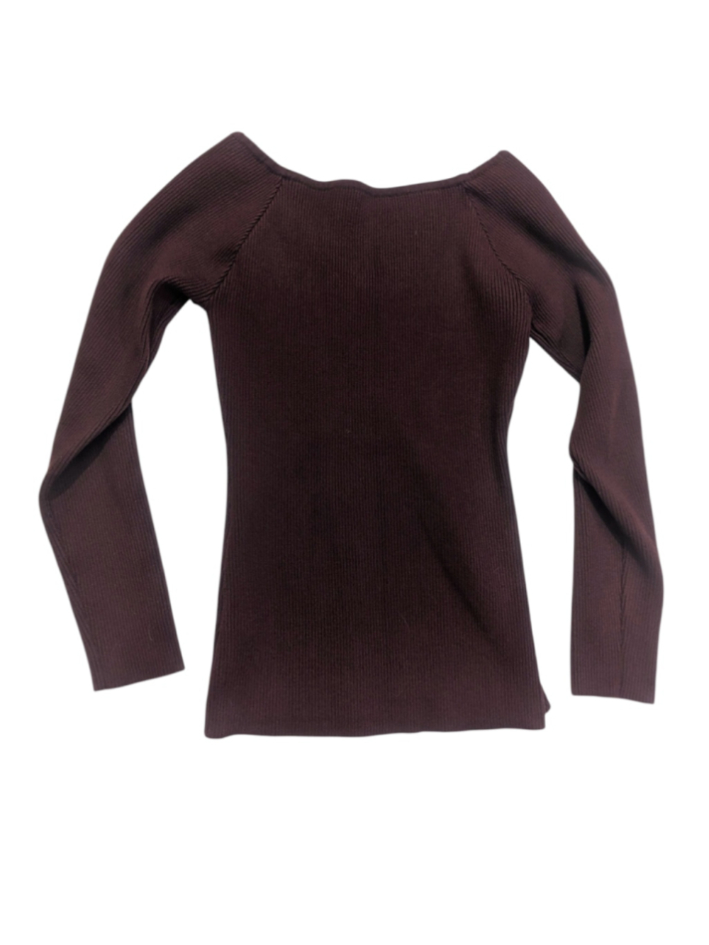 Commense Rib Knit V-Neck Sweater Medium - Picture 3 of 8